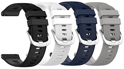 Yoktburu Armband Kompatibel mit Garmin Forerunner 255S/vivoactive 4S/vivomove 3S/Venu 2S, 18mm Einstellbar Silikon Armbänder Ersatzarmband für Damen Herren