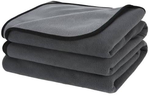 PETTOM Hundedecke Wasserdicht 100x75 cm, Grau | Weiche Hundedecke für große und kleine Hunde, Schutzdecke für Sofa, Bett Autositz, Möbel - 30°C waschbar