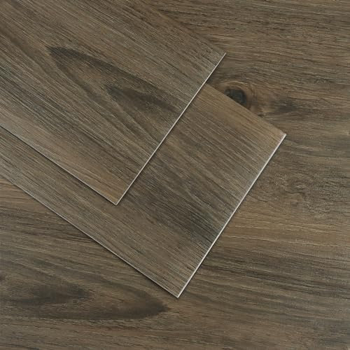 VaryPaper Pavimento PVC Adesivo Effetto Legno Marrone 90cmx15cm 20 Pezzi Piastrelle Adesive Pavimento Bagno Mattonelle Adesive Cucina Parquet Laminato Incastro Rivestimento Pavimento Soggiorno Scale
