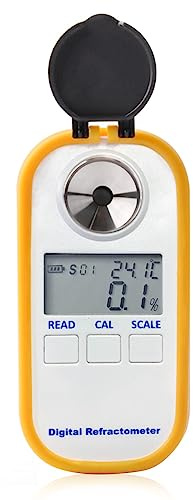 Durratou Messgerät DR301 Tragbares digitales Honigrefraktometer 4-in-1 Brix/Wasser/Be'/Refraktometer Digital Refraktometer