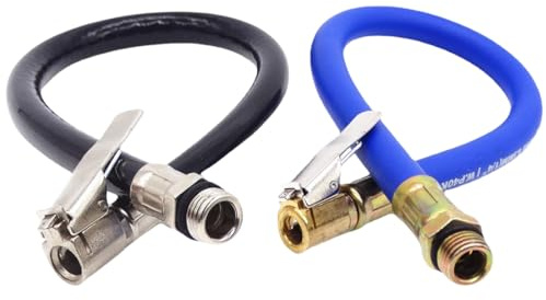 2 Piezas Manguera de Inflado de Neumáticos, Adaptador de Extensión de Válvula de Neumático, Manguera de Extensión de Bomba de Aire, Manguera de Inflador de Coche, Para Motocicletas y Automóviles