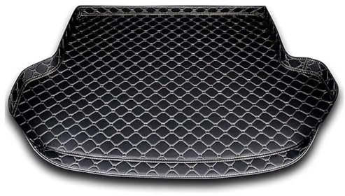 Auto Leder Kofferraummatte FüR Mazda 6 III Kombi ab 2012-2023, Kofferraumwanne Schutzmatte Teppich rutschfest Innenmatte Zubehör,A/Black