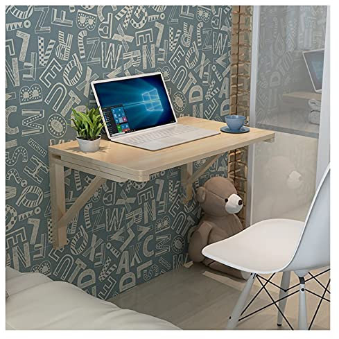 Wandschreibtisch, zusammenklappbar, zusammenklappbar, für Heimarbeit, Esstisch, Schreibtisch, Wandmontage, Computertisch, 14 Größen (Farbe: A, Größe: 80 x 50 cm)