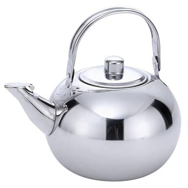 Stainsless Steel Teas Kettles Teapots with Infuser Metal Coffee Pots Round Teas Pots for Kitchen Hotel Restaurant