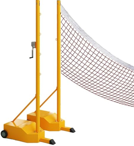 ZXSYYDS Volleyball-/Badminton-Pfosten, Badminton-Netzhalterung, Mobiles Netz Badminton-Netzrahmen Mit Rädern Und Stabiler Basis Für Den Innen- Und Außenbereich