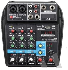 Mesa Mezclas, Mezclador Portátil Profesional De 8, 6 Y 4 Canales, Consola Mezcladora De Sonido, Entrada De Ordenador, Número De Alimentación De 48v, Transmisión En, A4, A6, A8, Nuevo(A4)