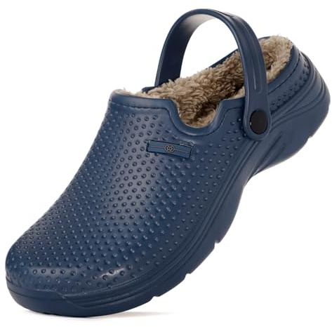 Zoccoli Donna Invernali Uomo Pantofole Impermeabile Sabot Scarpa Giardino Pelliccia Ciabatte Imbottite e Calde Pantofole da Giardino Antiscivolo Ciabatte