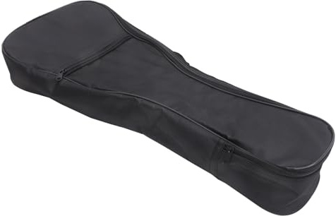 LIFKOME Ukulelentasche mit Praktischem Design aus Dickem Stoff Schwarze Leichte und Bequeme Tragetasche für Instrumente bis 23 Zoll für Musikfreunde