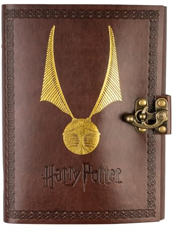 Grupo Erik Harry Potter Schnatz Notizbuch Leder Merch Geschenke | Reisetagebuch Kunstleder Tagebuch für Erwachsene und Kinder - Geschenke Frauen Männer Büro Einschulung