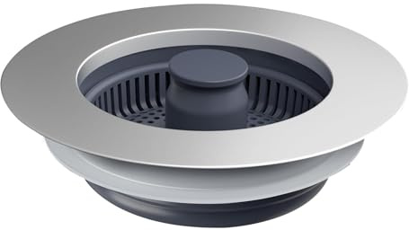 Tapón de Fregadero de Acero Inoxidable de Fregadero Con Núcleo de Rebote Colador de Fregadero de Cocina 3 En 1 Tapón Fregadero Cocina Tapón Fregadero Antiolor Y Antiobstrucción