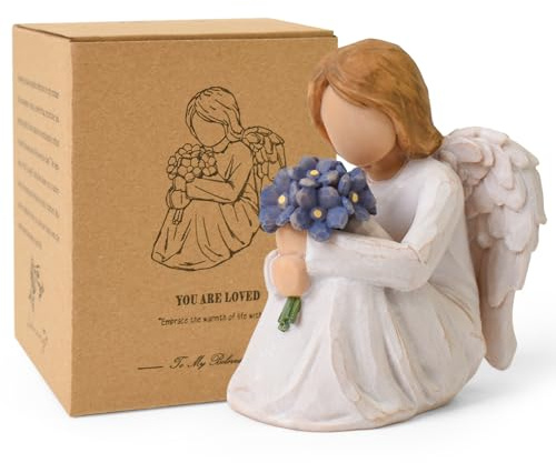 Forget Me Not Gifts, Hand-Painted Angel Figurines Statue