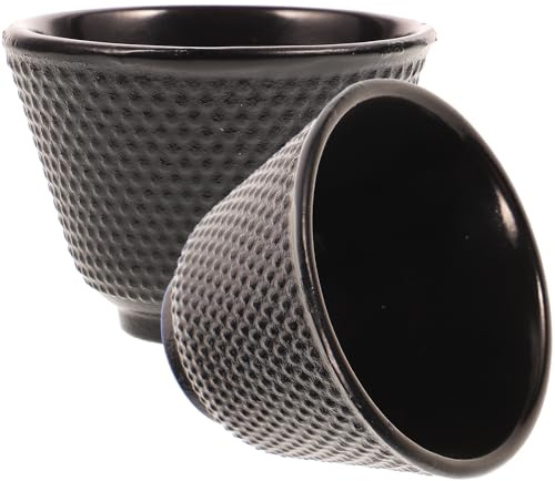 SUPVOX Lot de 2 Tasses à Thé en Fonte Rétro 150 Ml Service à Thé Kung Fu Résistant la Chaleur pour Maison Décorative et Délicate pour Dégustation Traditionnelle