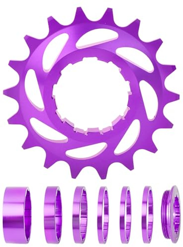 TQUXNGA Juego de ruedas libres de una sola velocidad 16T 18T con espaciador para bicicletas de conversión de una sola velocidad