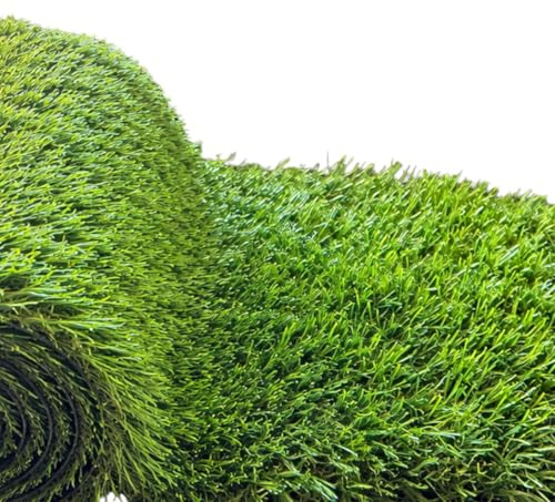 Soluzioni Giardini Prato Sintetico 45MM con Erba Multidirezionale - Rotolo Erba Sintetica Effetto Super Realistico (1x10 Metri) | Drenante, multidirezionale, prato sintetico effetto realistico