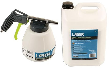 LOT : PISTOLET DE SABLAGE AU BICARBONATE DE SOUDE + BIDON BICARBONATE