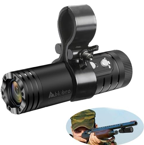 Ablebro telecamera per fucile da caccia,shotgun fotocamera video Cam per riprese in argilla e caccia bicicletta moto sport DV