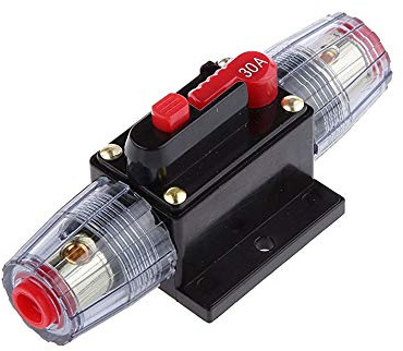 Mintice 12V 30A Automotor Audio-Inline-Leistungsschalter Sicherungshalter Schutz Stereo Sicherung zurücksetzen