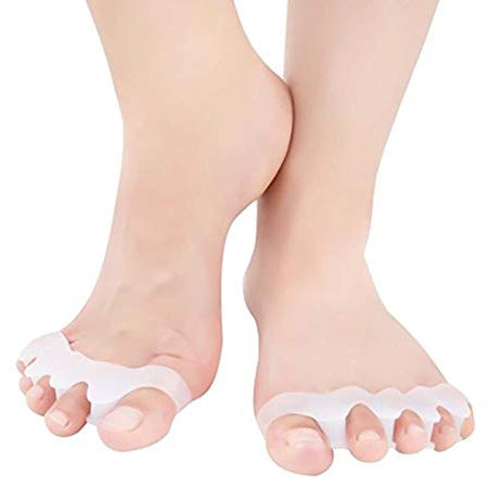 2x Hallux Valgus Zehenspreizer Silikon Kit, 1 Paar verschieden Zehenspreizer Großer Zeh Zehenstrecker Hammerzehe Zehentrenner Zehen Korrektur Krallenzehen Korrektur zum Ballenzehen Schmerzlinderung