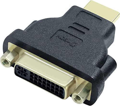 DTECH DVI femmina a HDMI maschio adattatore bi-direzionale ad alta velocità DVI 24+5 porte convertitore per HDTV, plasma, DVD e proiettore