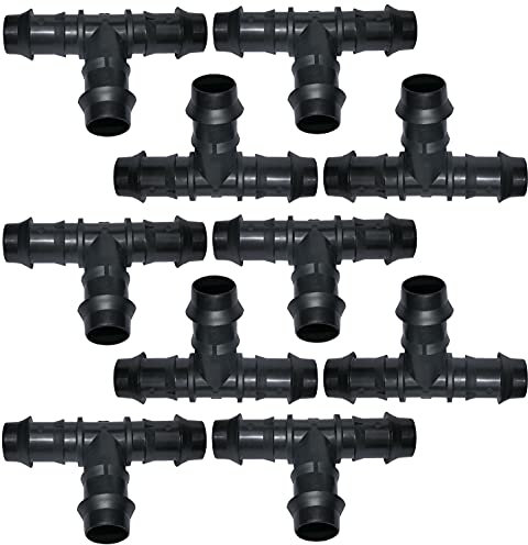 AERZETIX - C48699 - Lot de 10 Raccords/répartiteurs en ''T'' Ø20mm pour Tuyau d'arrosage - jonction cannelée en ''T'' pour système d'irrigation Goutte à Goutte