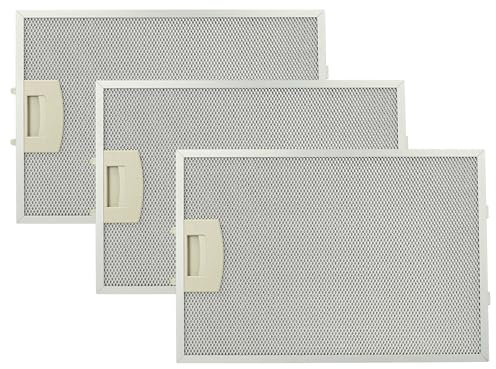 vhbw 3x Filter Metallfettfilter Dauerfilter kompatibel mit Siemens LC75752/01, LC75752/02, LC75950/01, LC75950SD/01 Dunstabzugshaube, Metall