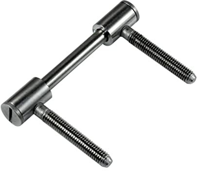 SN-TEC Türband Flügelteil Edelstahl matt für 3-teilige Bänder V 0026 für Holzzargen, Rolle 15mm, Stift 8mm (2 Stück)