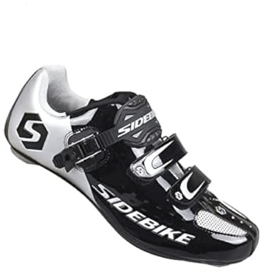 Msport Chaussures de Cyclisme de vélo de Route Respirantes Chaussures de vélo pour Homme/Femme compatibles Look - Noir 39 EU