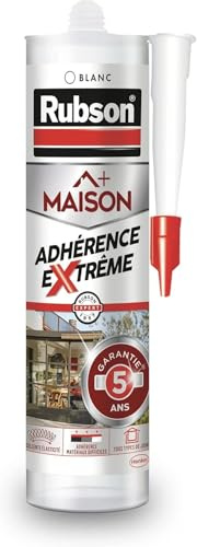 Rubson Haushaltsspachtel, Farbe Weiß, extreme Haftung, Dichtstoff auf Elastomerbasis, leicht zu glätten, hervorragende Haftung auf jedem Untergrund, Fugen für Innen und Außen, 280 ml