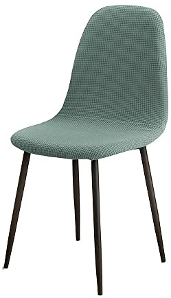 Highdi Schalenstuhl Bezug, Jacquard Stuhlbezug 2/4/6 er Set Stuhlbezüge Stretch Esszimmerstühle Bezug Moderne Elastischer Stuhlhussen Abnehmbar Waschbar Küchenstühle Husse (Matcha-Grün,6PCS)