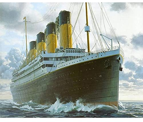 YSCOLOR Diamond Painting Full Rund Borr 5D Diy Diamantmålning Titanic Ship Broderi Heminredning Present 30X40cm