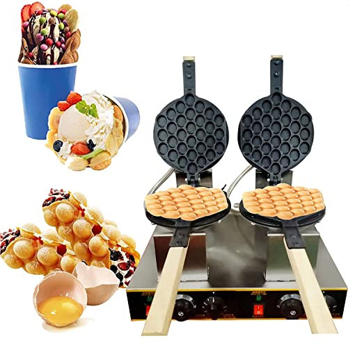 JIADUOFU Professional Hong Kong Egg Waffle Maker, Bubble Waffle Maker Electric Non-stick, Commercial Household Egg Waffle, for Snack Shop, Cafe,220v