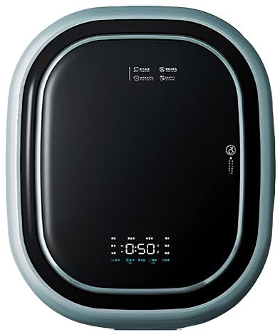 QUTBAG Lavatrice Automatica a Parete, Lavastoviglie a Carica Frontale con capacità di 3 kg, Lavatrice a Tamburo Completamente Automatica e Asciugatrice Centrifuga per Bagno, Appartamento, Hotel, Casa