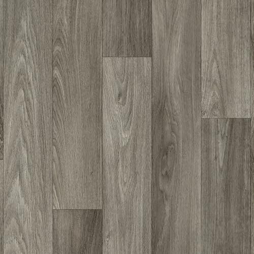 Dark Grey Wood Effect Anti-Slip Vinyl Flooring For LivingRoom, Hallways, Kitchen, 3.8mm Vinyl Sheet-2m(6'6) X 2m(6'6)-4m²