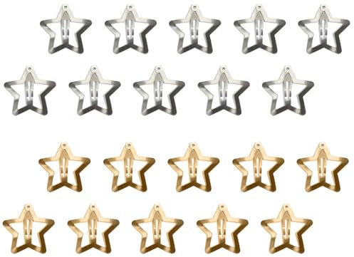 Reccisokz 20 Stück Stern Haarspangen,Star Hair Clips,Haarspangen,Haarspangen Für Frauen,Frauen