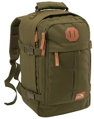 Cabin Max Ryanair-kabinväskor, 40 x 20 x 25, ryggsäck som passar under sätet för resor, Metz 20 l, handbagage, RPET, återvunnen polyester, Trägrön, 40 x 20 x 25cm