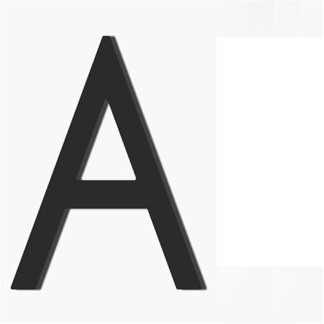 YMYGCC DIY 125 mm schwimmende Hausnummern-Buchstaben, 12,7 cm, modernes Tür-Alphabet, for Zuhause und draußen, Schwarz-Silber, Adressschild, Dash-Slash-Schild, 0–9 (Color : Black A)