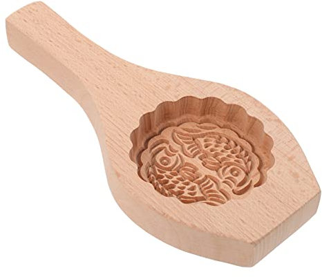 Cabilock Mondkuchenform Aus Holz Bohnenkuchenform Mittherbstfest-kuchenform Hölzerne Backform Mondkuchen-backzubehör Mondform Für Kuchenherstellung