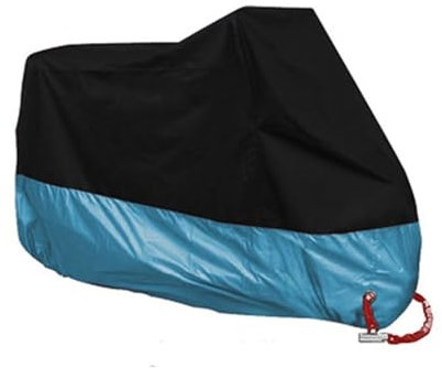 Fundas para motos Funda Universal Para Motocicleta, Protector UV Para Exteriores, Impermeable, Bache, Funda Para Moto, Scooter, Bicicleta, ML XL 2XL 3XL 4XL Cubierta impermeable(Sky Blue,190T-XXL-245X