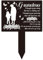 GLOBLELAND Estaca de jardín con forma rectangular de mariposa, para cementerio, acrílico, para tumba, impermeable, para patio, tumba, cementerio