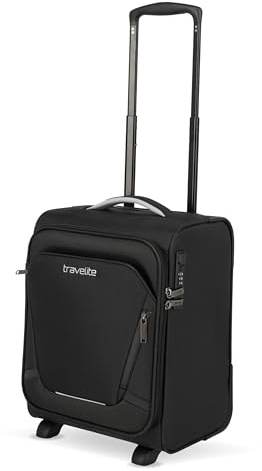 Travelite Handgepäck Trolley klein, Jetpack S Wings, Weichschale, 40x30x25 cm, Ultraleicht 1,8 kg, mit 2 Rollen & Zahlenschloss – Koffer passend für Eurowings, vueling, Wizz