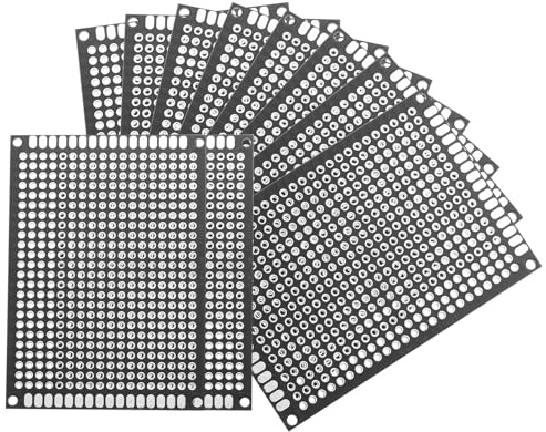 sourcing map 10Pcs Solderable Breadboard, 2.76x1.97 Double Sided Circuit Board Black Tinned PCB Board Small Prototype Board for DIY Electronics Projects Apply to Soldering Projects