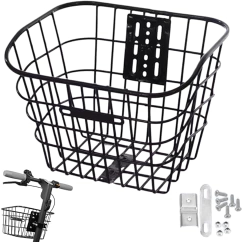 Dayysiuy Panier De Vélo,Panier Cyclisme - Panier De Transport Amovible pour Scooter avec Support pour Animaux De Compagnie Chats Chiens Fruits Courses