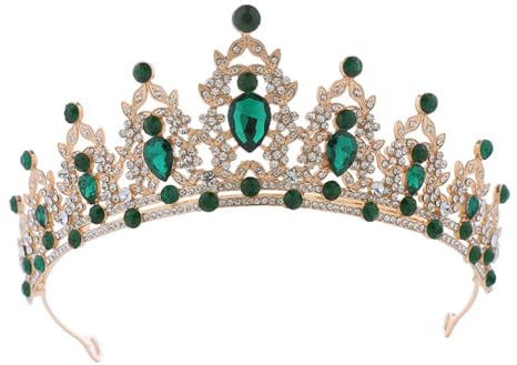XFSRG Strasssteine Krone Damen Luxuriös und Glitzernd Diadem Elegant Geburtstagsaccessoires Braut Haarschmuck