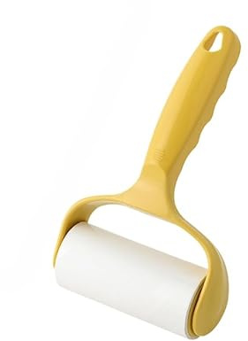 10cm Pet Hair Remover Refills + Roller,360° rolling shaft Lint Rollers for Pet Hair, Sticky Roller for Clothes,Washing machine, Dog Cat Hair Remover (yellow)