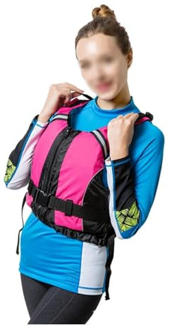 Giubbotto di Salvataggio in Neoprene per Adulti, Salvagente Regolabile con Adattamento Sicuro per Kayak Snorkeling SUP Pesca Sport Acquatici(Pink,S/M)