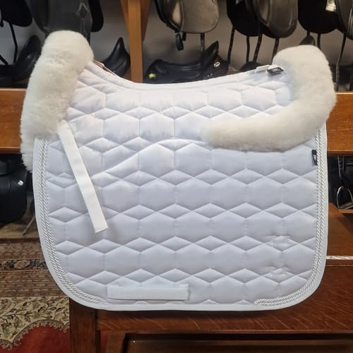EPONA Mattes Lammfellschabracke Crystal, weiß, Glanz, Größe XL