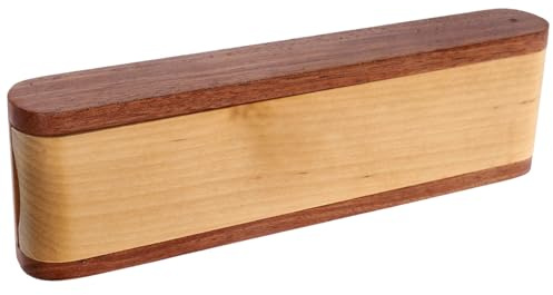 ABOOFAN Retro Stifteetui aus Holz mit Einzelfach Robustes Verschleißfestes Federmäppchen für Kugelschreiber und Gelstifte Kleines Geschenkbox mäppchen für Schule Büro und Alltag