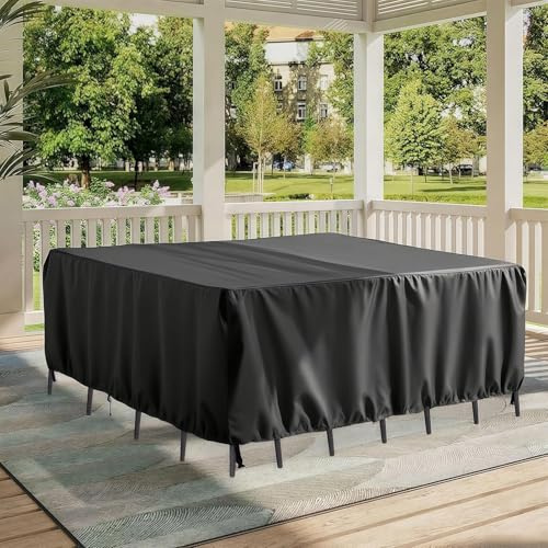 AEXOIO 100x75x70cm/Länge x Breite x Höhe Abdeckung Wasserdicht Gartenmöbel Abdeckplane,Abdeckhaube Schutzhülle für Gartentisch Sitzgruppe,Abdeckung Gartenmöbel nach Maß für Gartentische, Loungemöbel