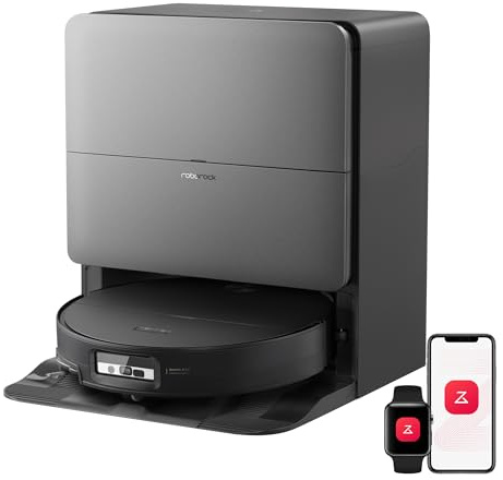 roborock Saros 20 Sonic Robot Aspirapolvere 36.000Pa, Motore HyperForce, Doppio Sistema Anti-Groviglio, AdaptiLift Chassis Supera Soglie da 8,8 cm (Nero)