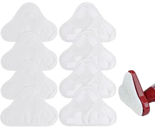 ENEWSTAR 8 Pack Microfiber Replacement Pads for H20 X5 Steam Mop Washable and Durable